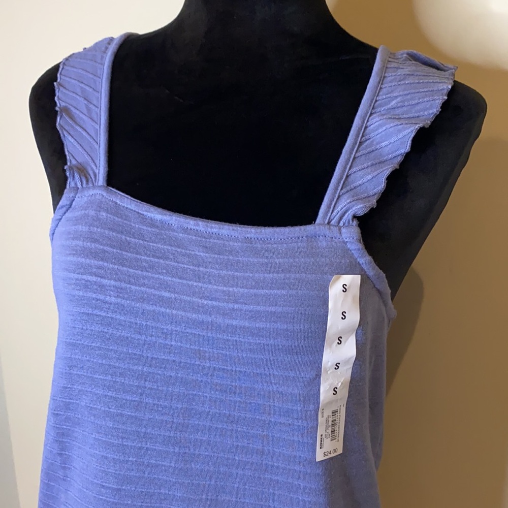 SO Shoulder Ruffle Tank - Q-8 - Picture 2 of 5